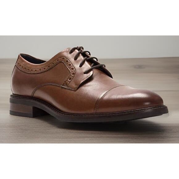 Cole Haan Grand OS Buckland Cap Toe Oxford Shoes British Tan Mens 9 Fast Ship - Picture 1 of 11